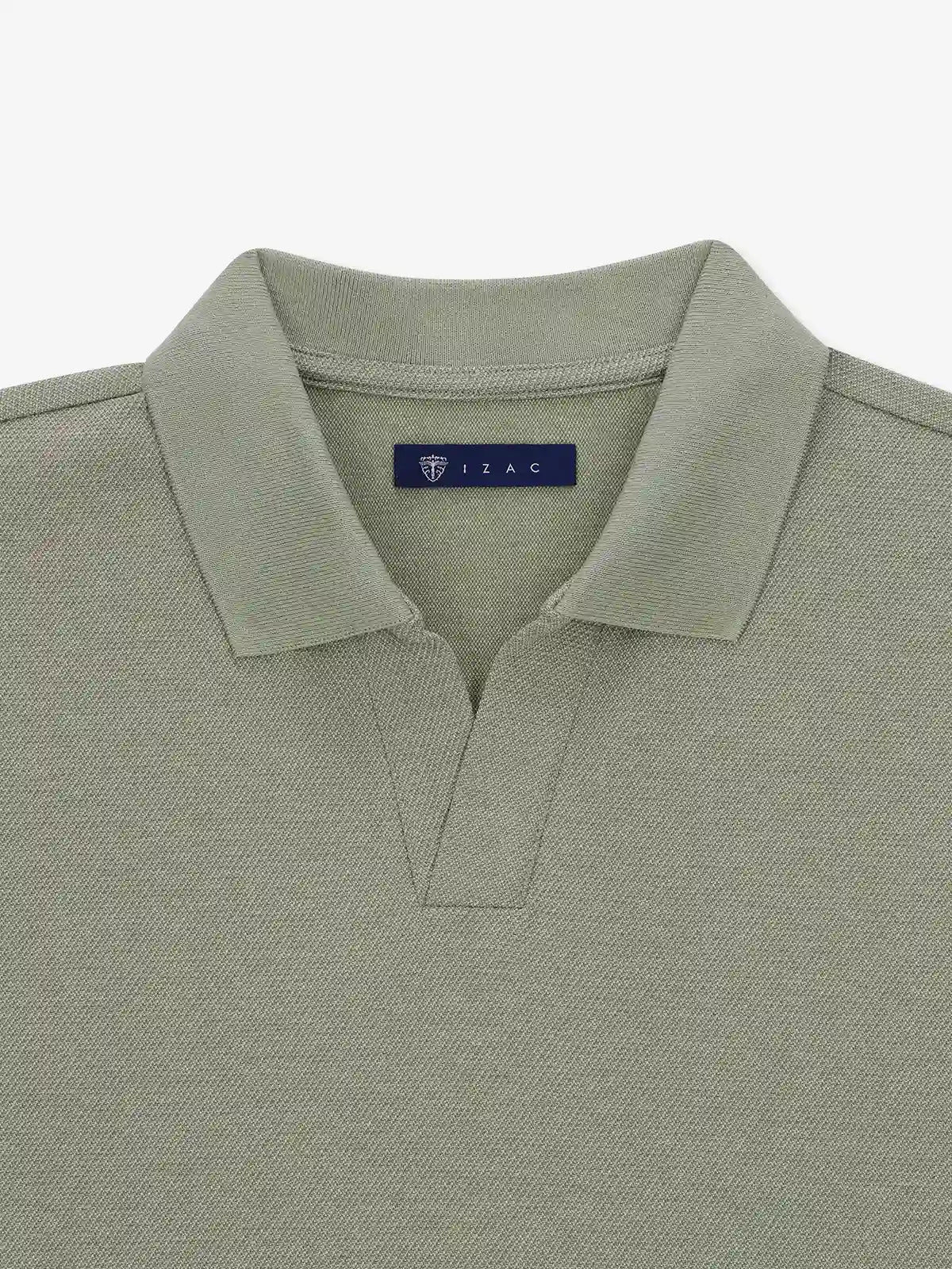 Polo col ouvert kaki - IZAC