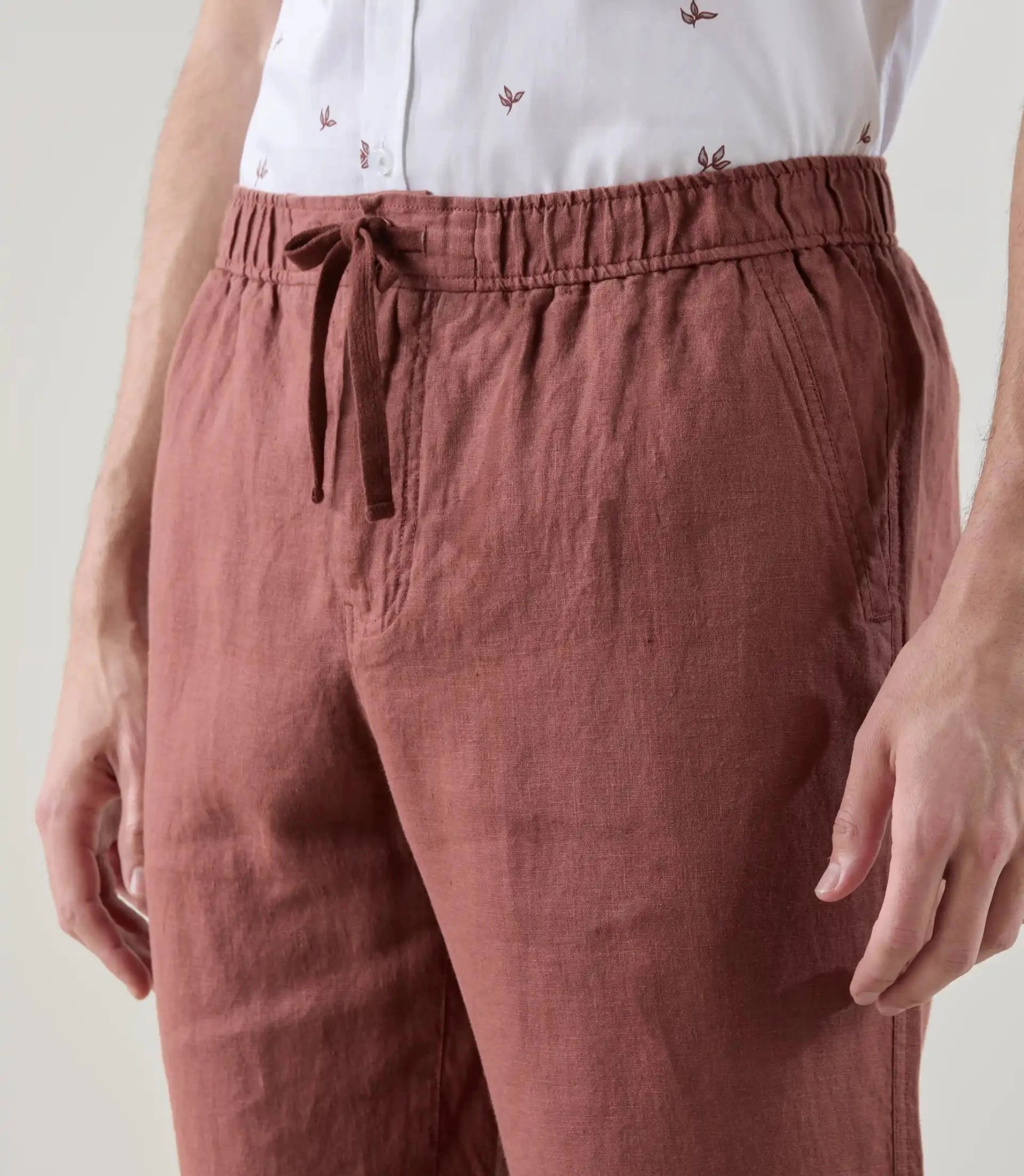 Pantalon casual 100% rouge bordeaux - IZAC