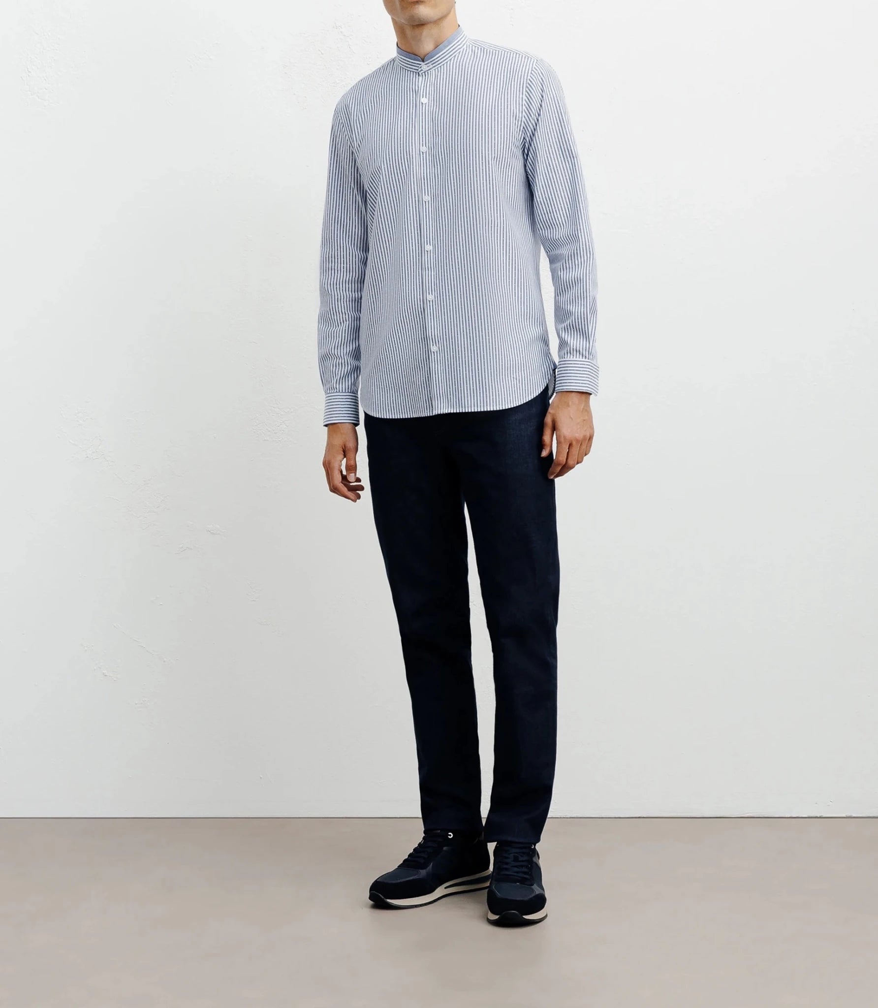 Chemise casual col mao ciel - IZAC