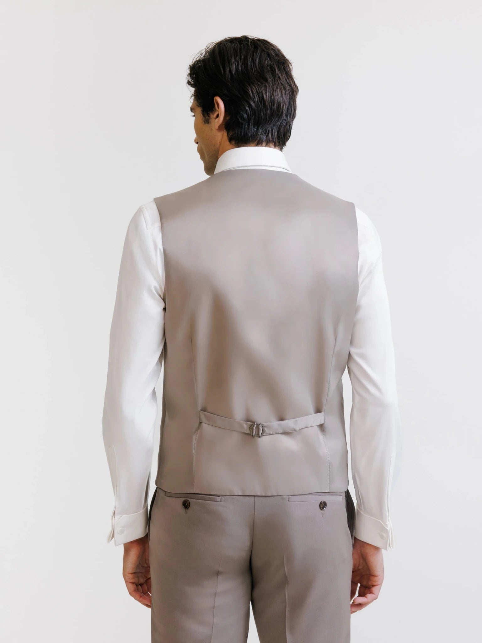 Gilet ville avec laine majoritaire taupe - IZAC