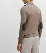 Pull col montant demi zippé taupe - IZAC