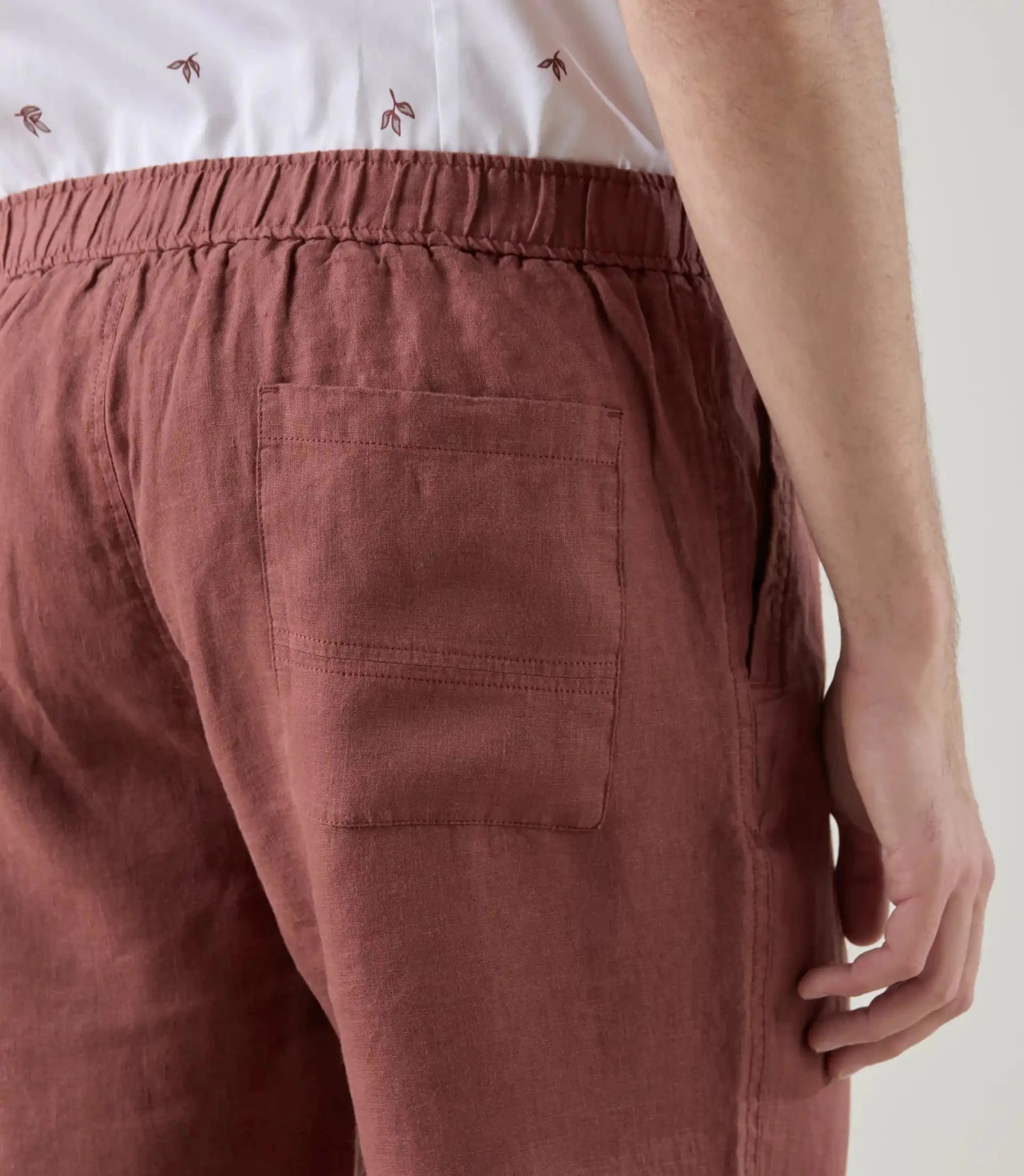 Pantalon casual 100% rouge bordeaux - IZAC