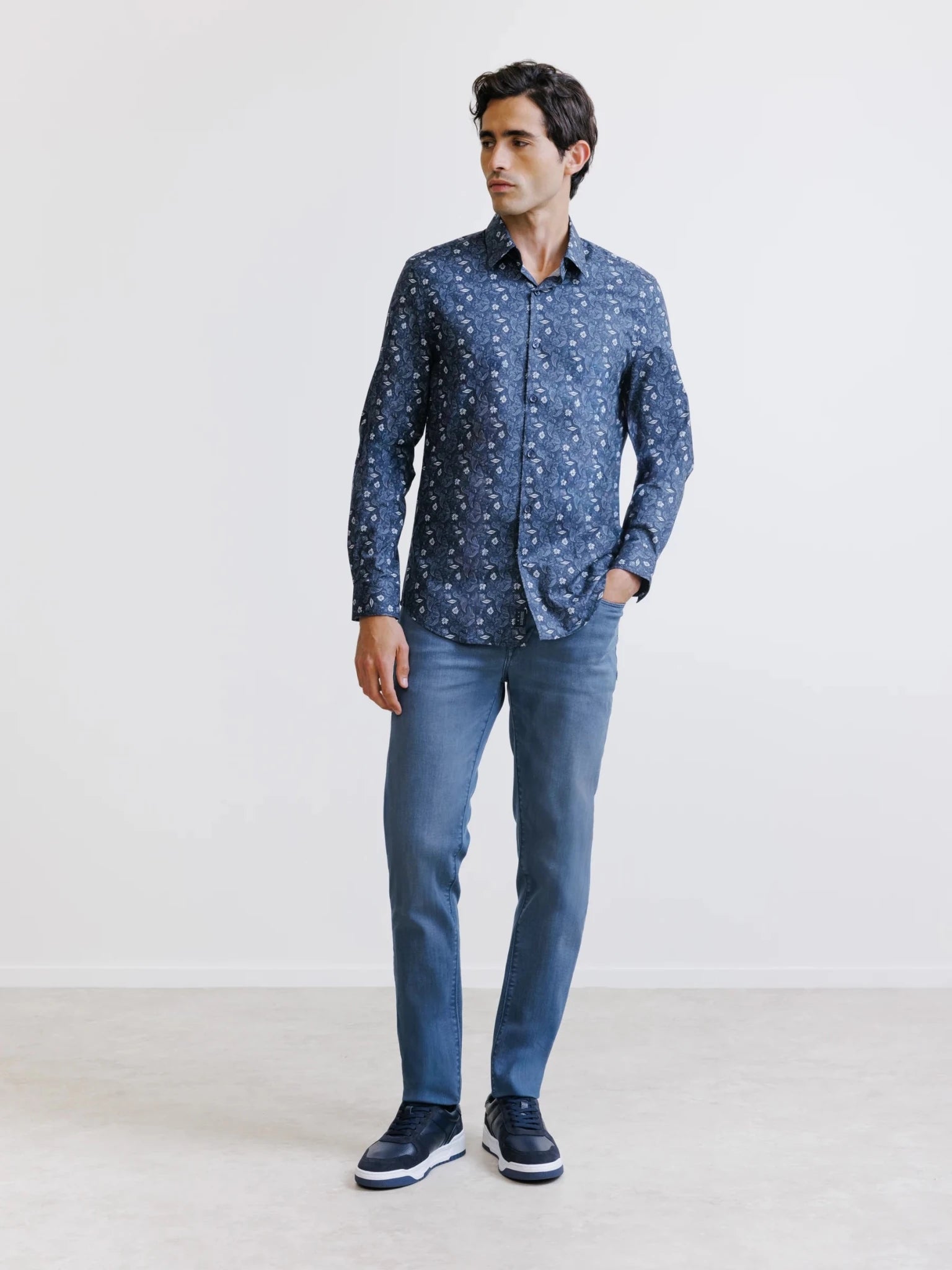 Chemise fantaisie marine - IZAC