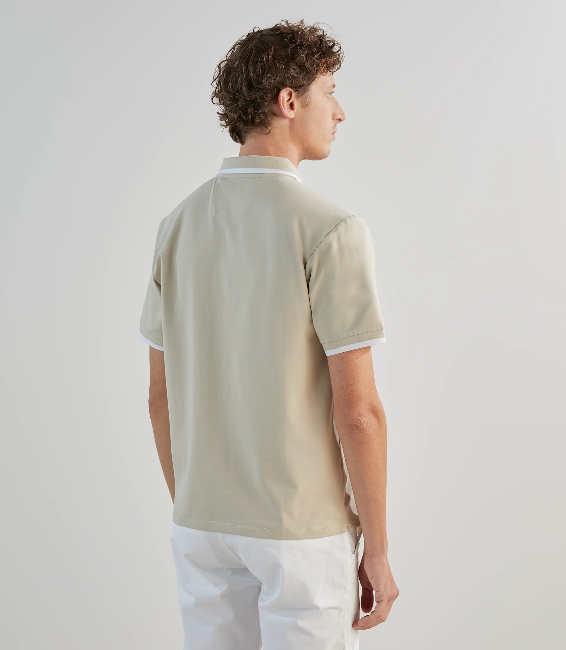 Polo zippé beige - IZAC