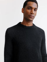 Pull col rond noir