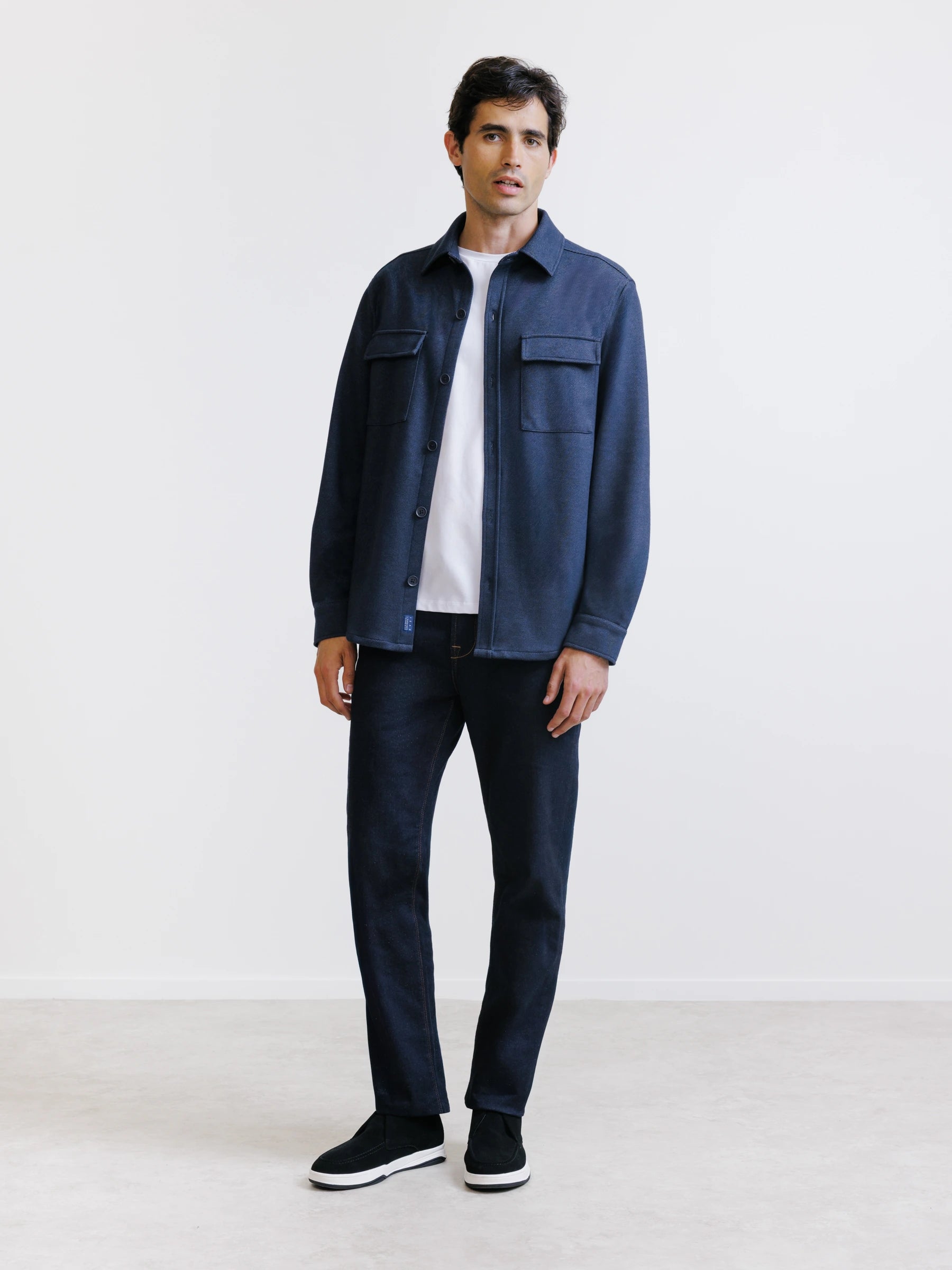Casual navy overshirt