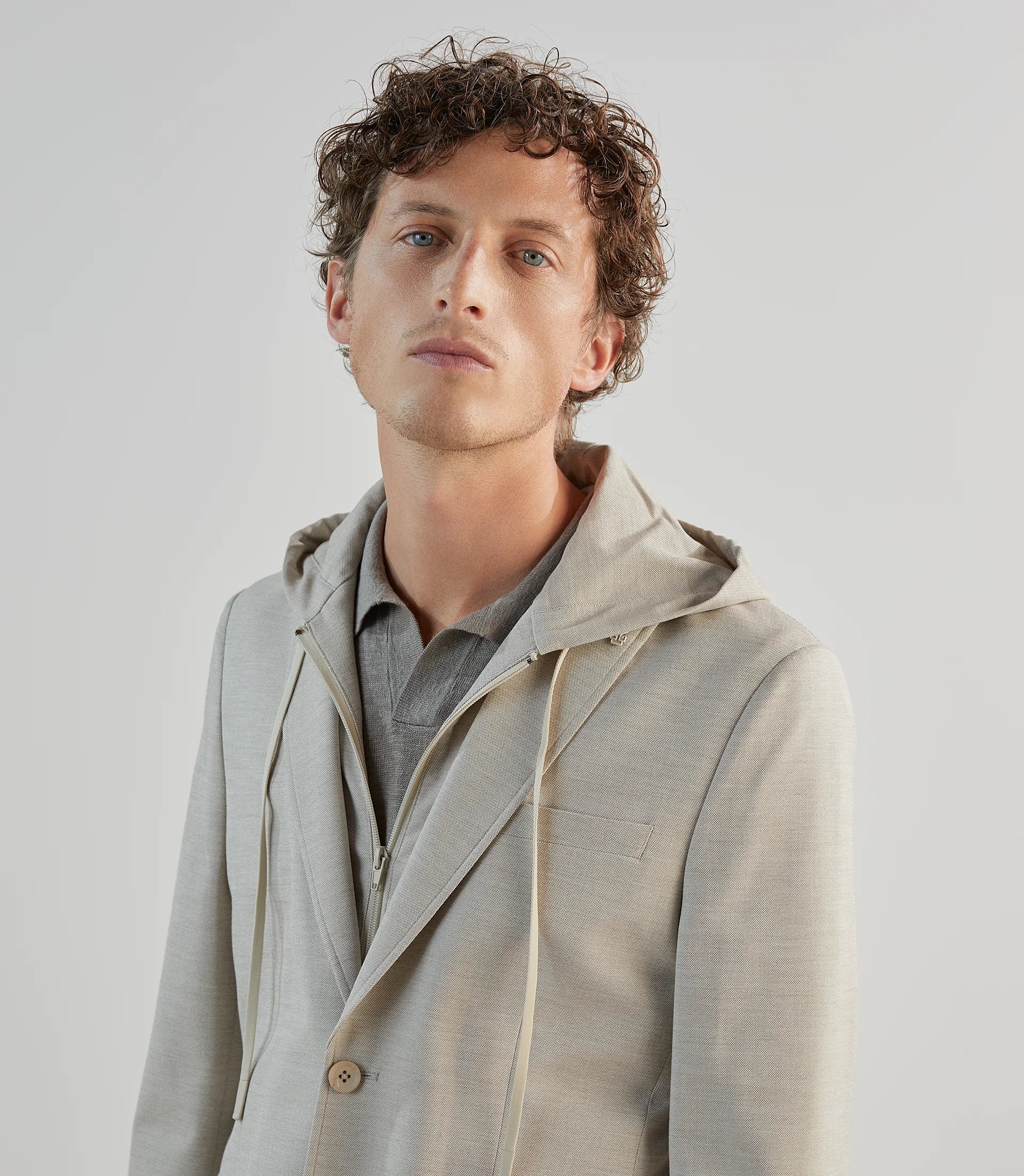 Veste ville avec parementure beige - IZAC