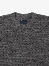 Plain charcoal knit round neck jumper