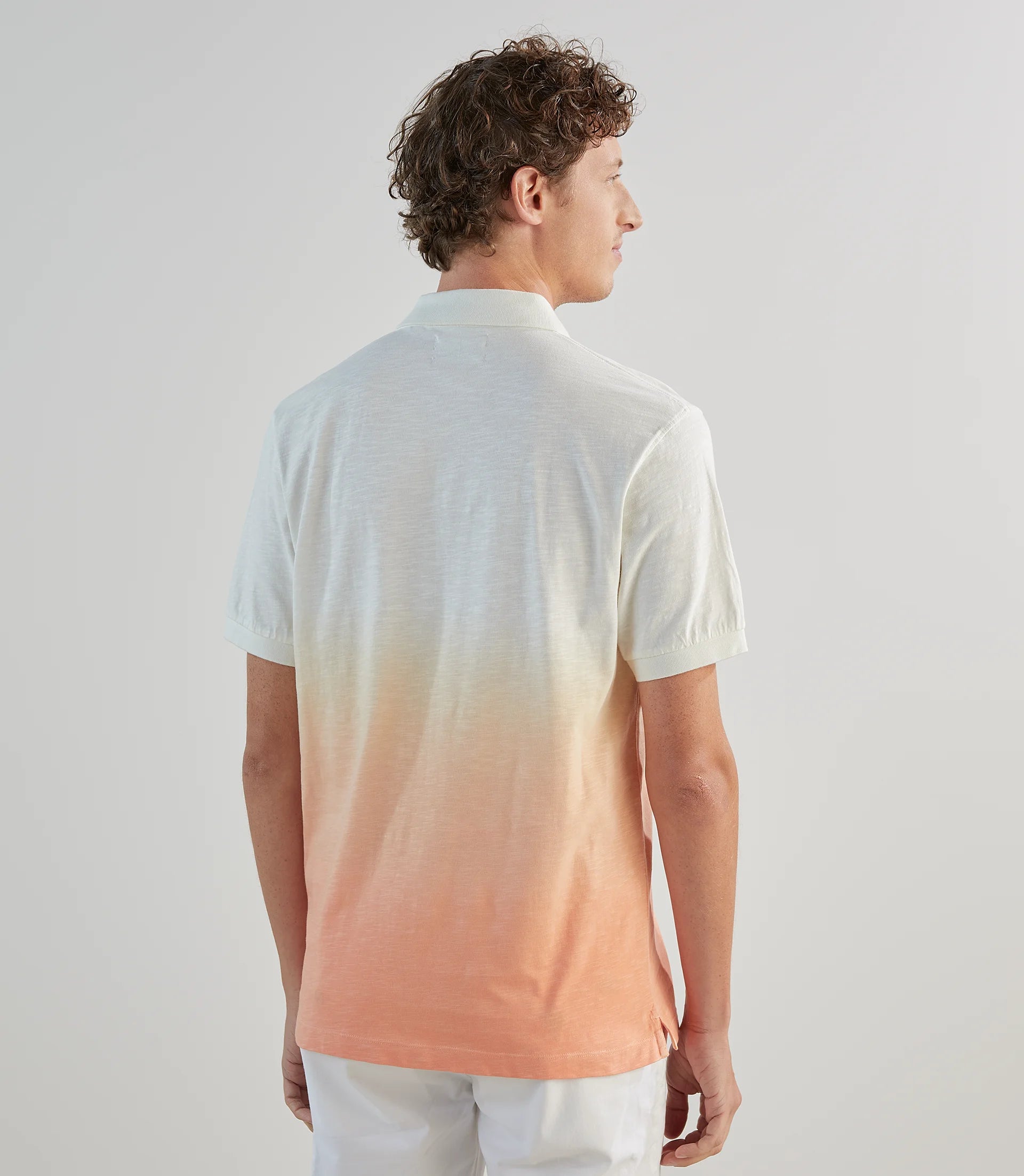 Polo à manches courtes tie and dye orange - IZAC