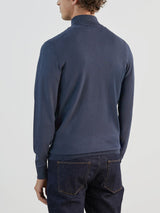 Pull col zip indigo - IZAC