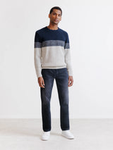 Navy crew neck sweater
