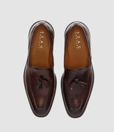 Mocassin en cuir à pampilles marron OXFORD - IZAC