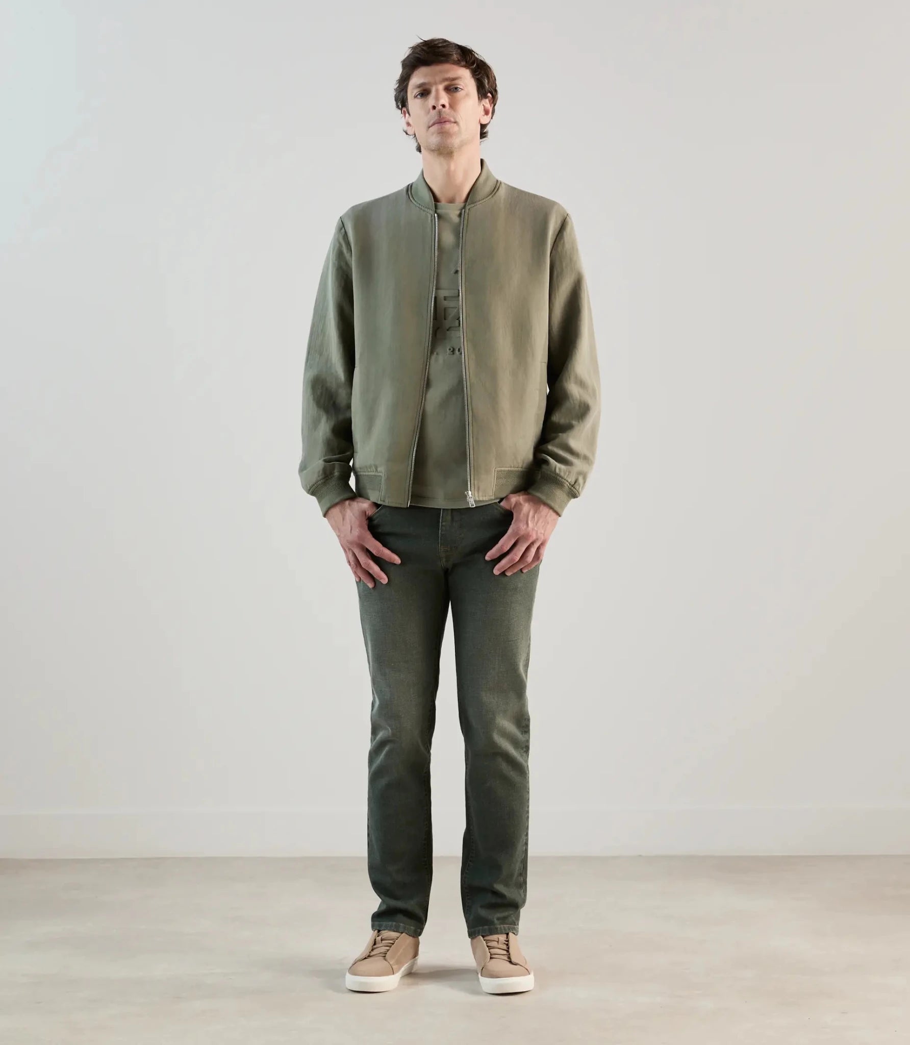 Blouson col teddy kaki - IZAC