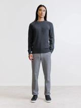 Pull en laine col rond anthracite - IZAC