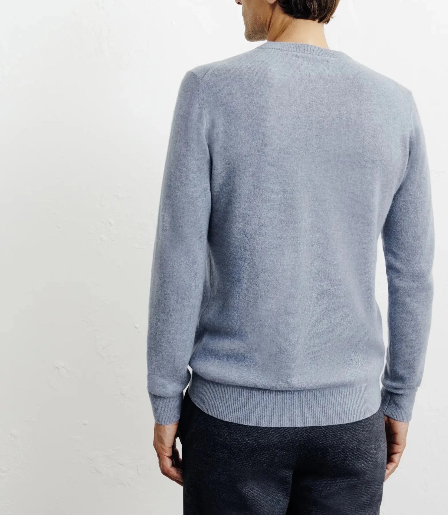 Pull col rond 100% cachemire indigo - IZAC