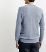Pull col rond 100% cachemire indigo - IZAC