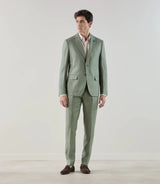 Costume 2 boutons 100% lin vert - IZAC