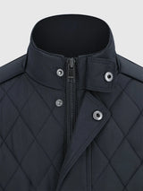 Blouson col motard marine - IZAC