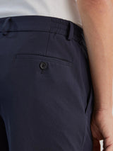 City trousers in navy technical fabric