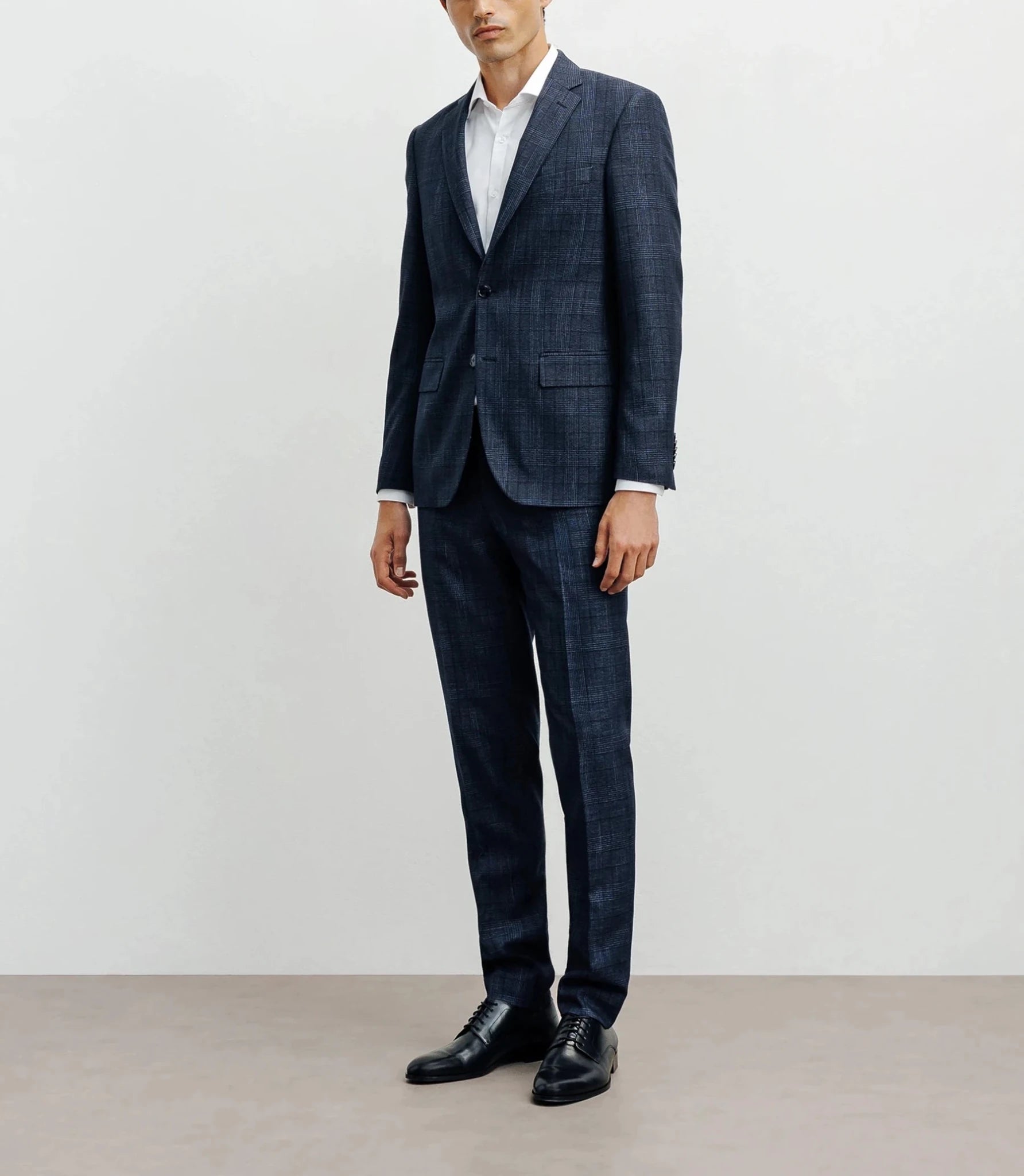 Veste ville Prince de Galles bleu denim - IZAC