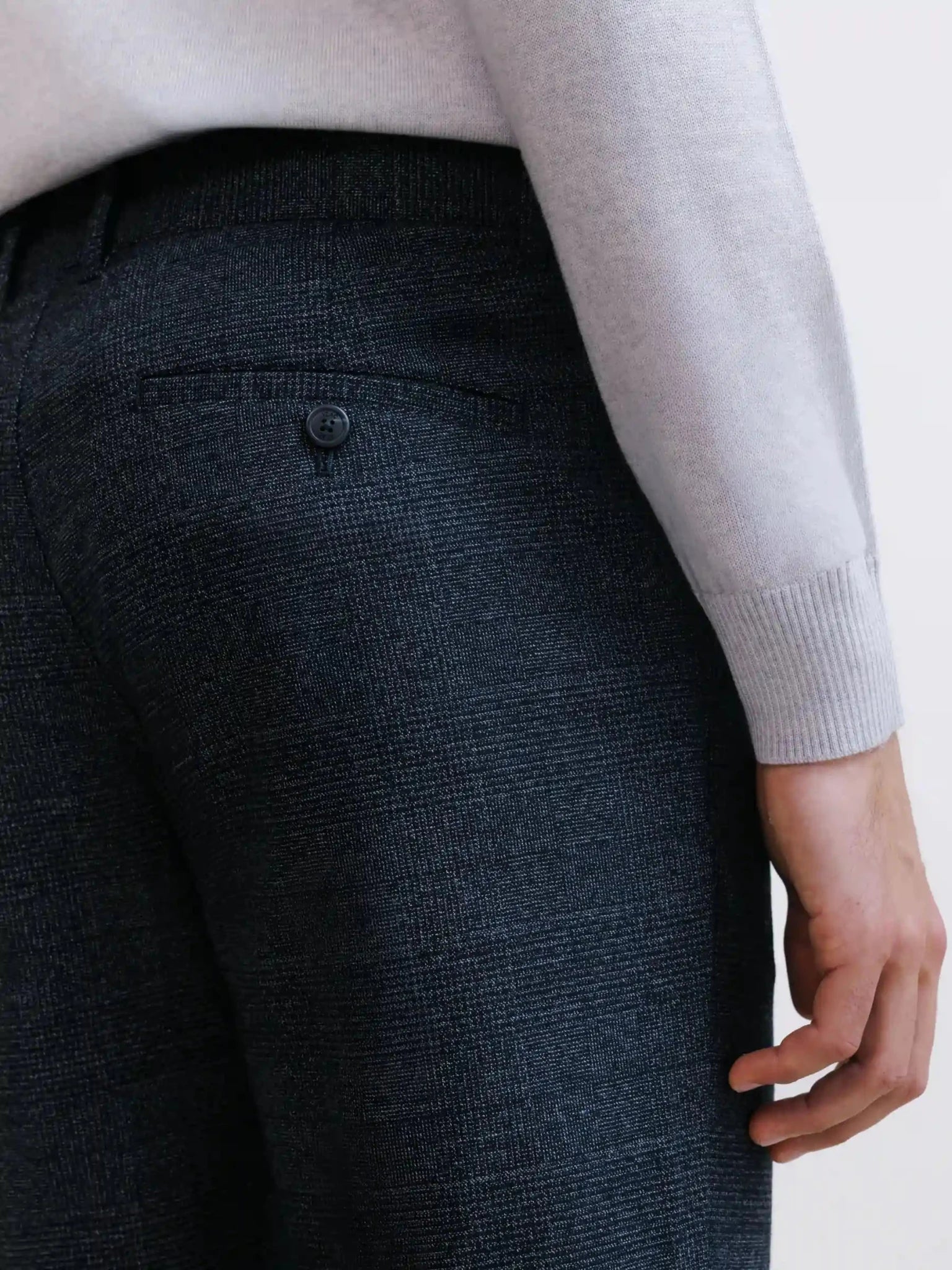 Pantalon carreaux marine - IZAC