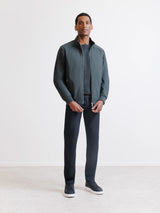 Khaki stand-up collar jacket