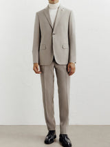 Costume 2 boutons taupe - IZAC