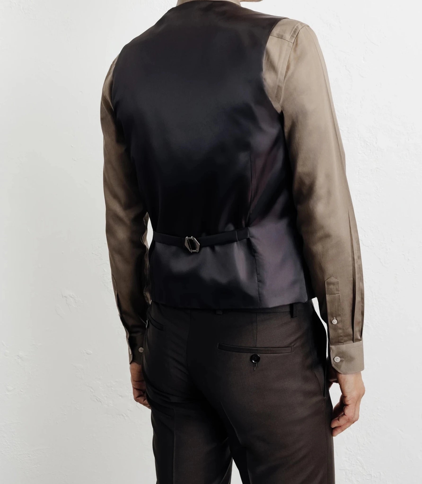 Gilet ville avec laine majoritaire marron - IZAC