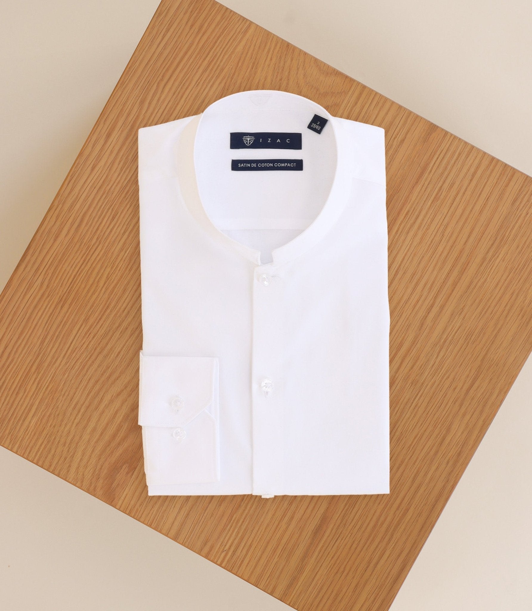 Chemise cérémonie col officier blanche - IZAC