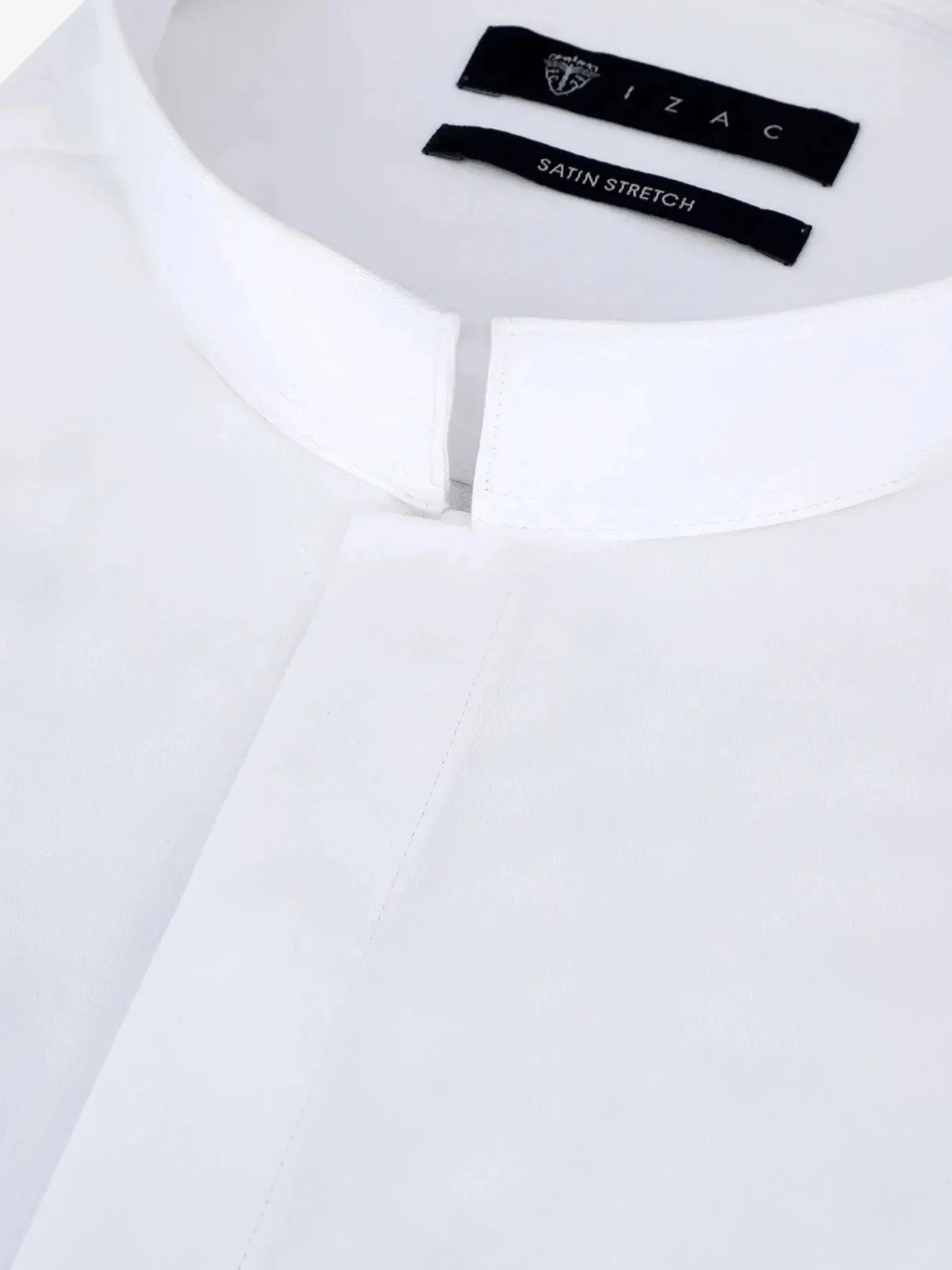 Chemise ville satin de coton blanc - IZAC