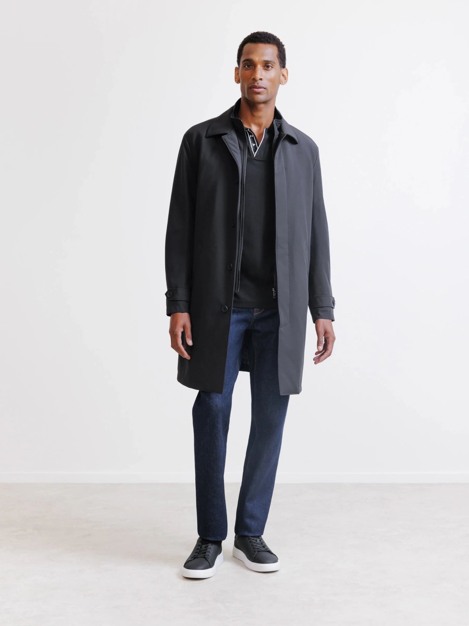 Manteau imperméable noir - IZAC