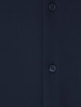 Navy jersey slim-fit shirt