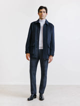 Manteau col chemise marine - IZAC