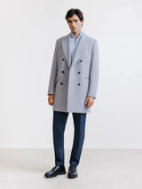 Manteau croisé gris - IZAC