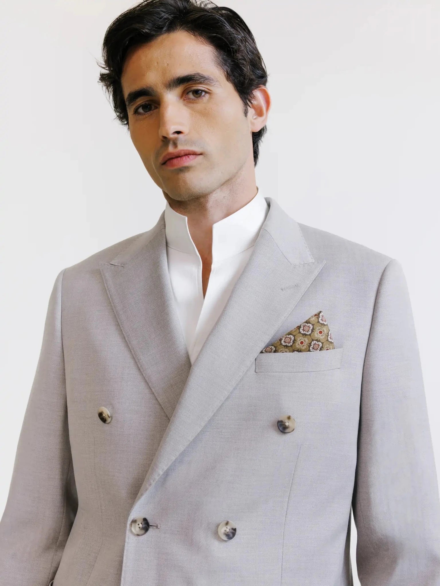 Costume croisé beige - IZAC