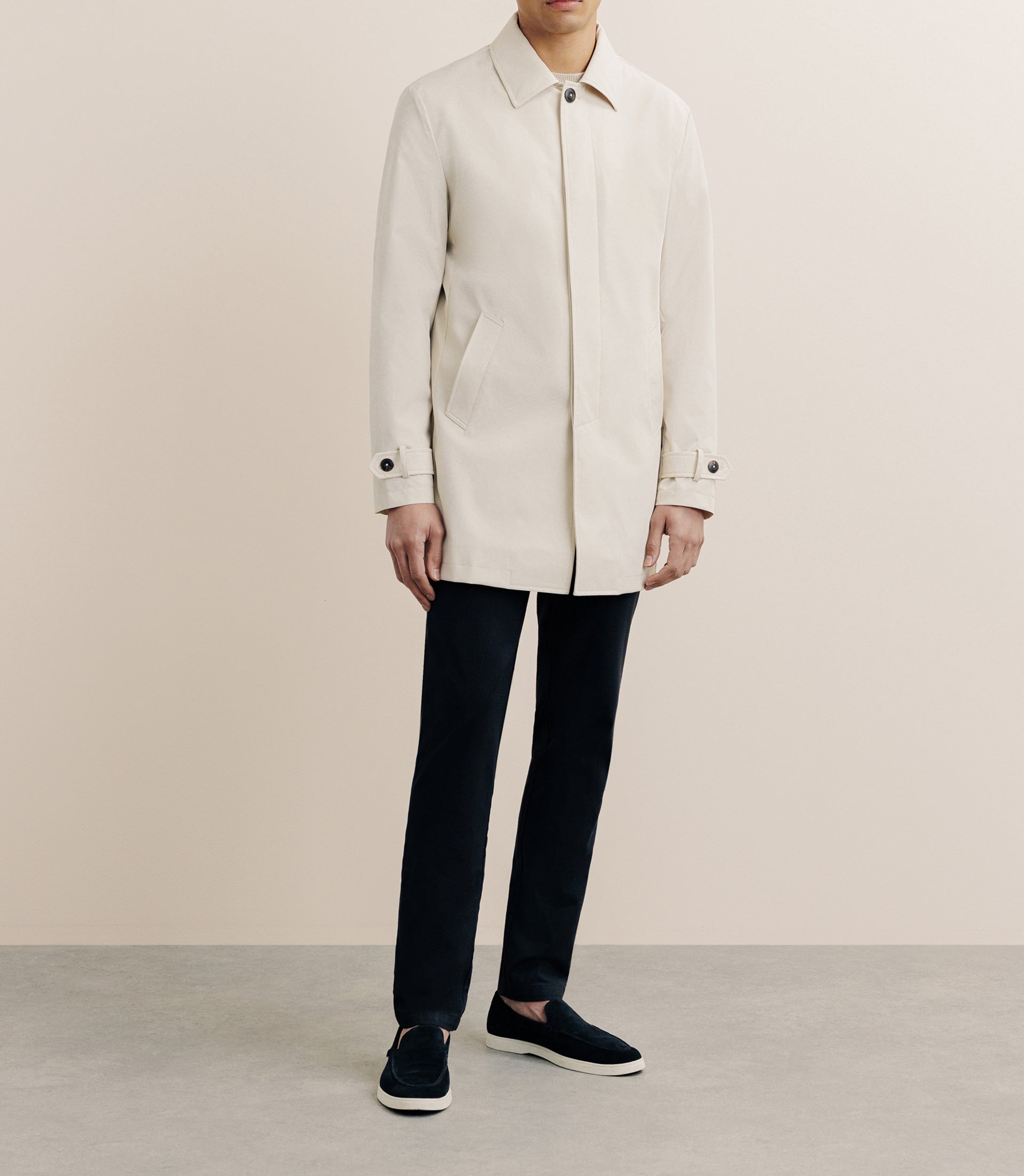 Manteau imperméable court beige - IZAC
