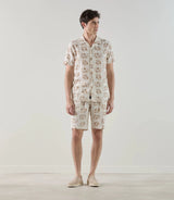 Chemise brodée beige - IZAC