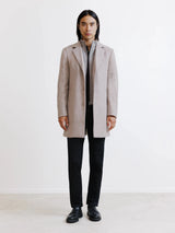 Manteau à parmenture amovible beige - IZAC