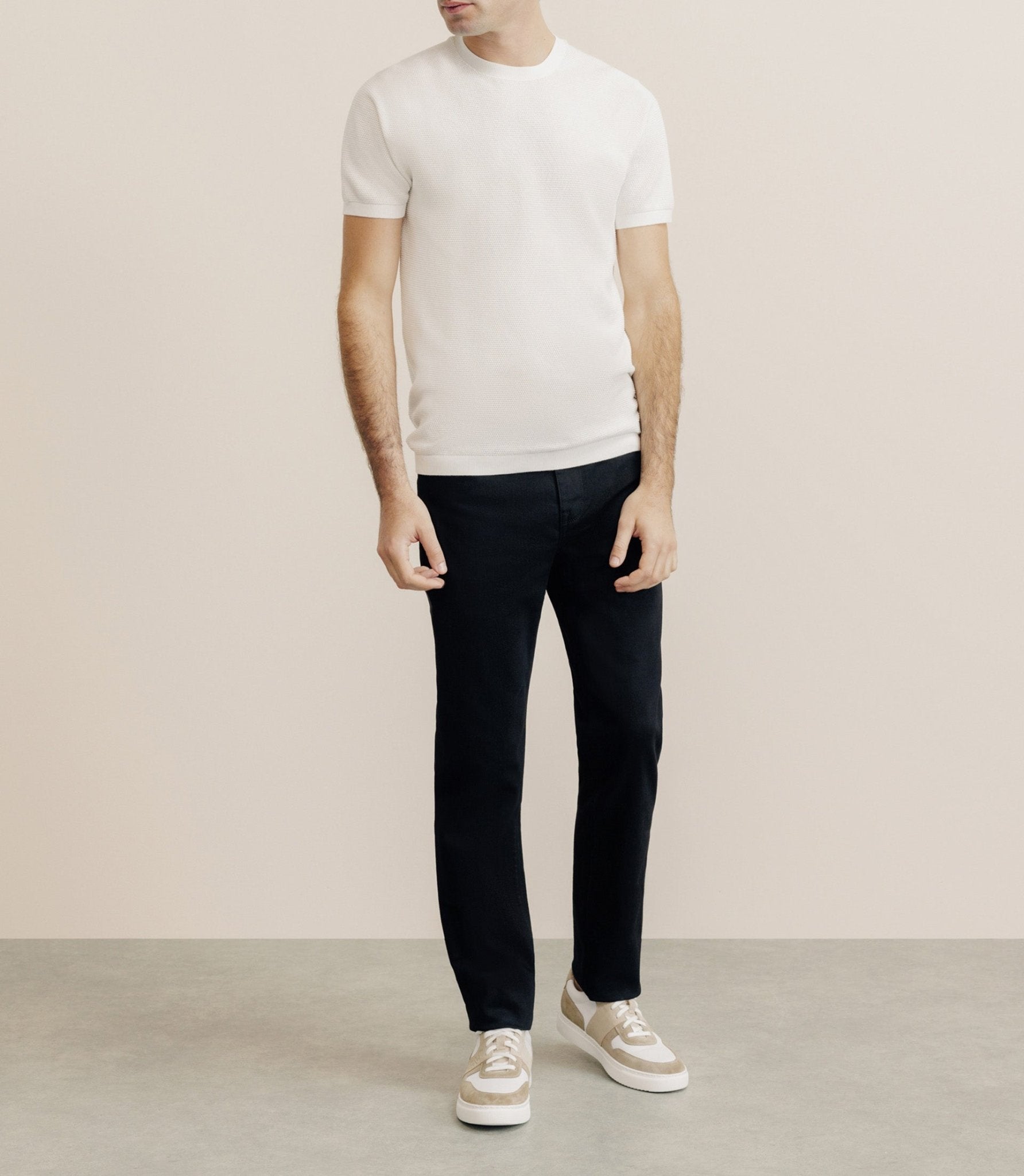 T-shirt en maille blanc - IZAC
