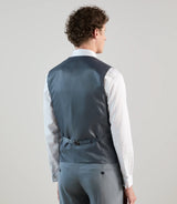 Gilet ville en laine majoritaire bleu gris clair - IZAC