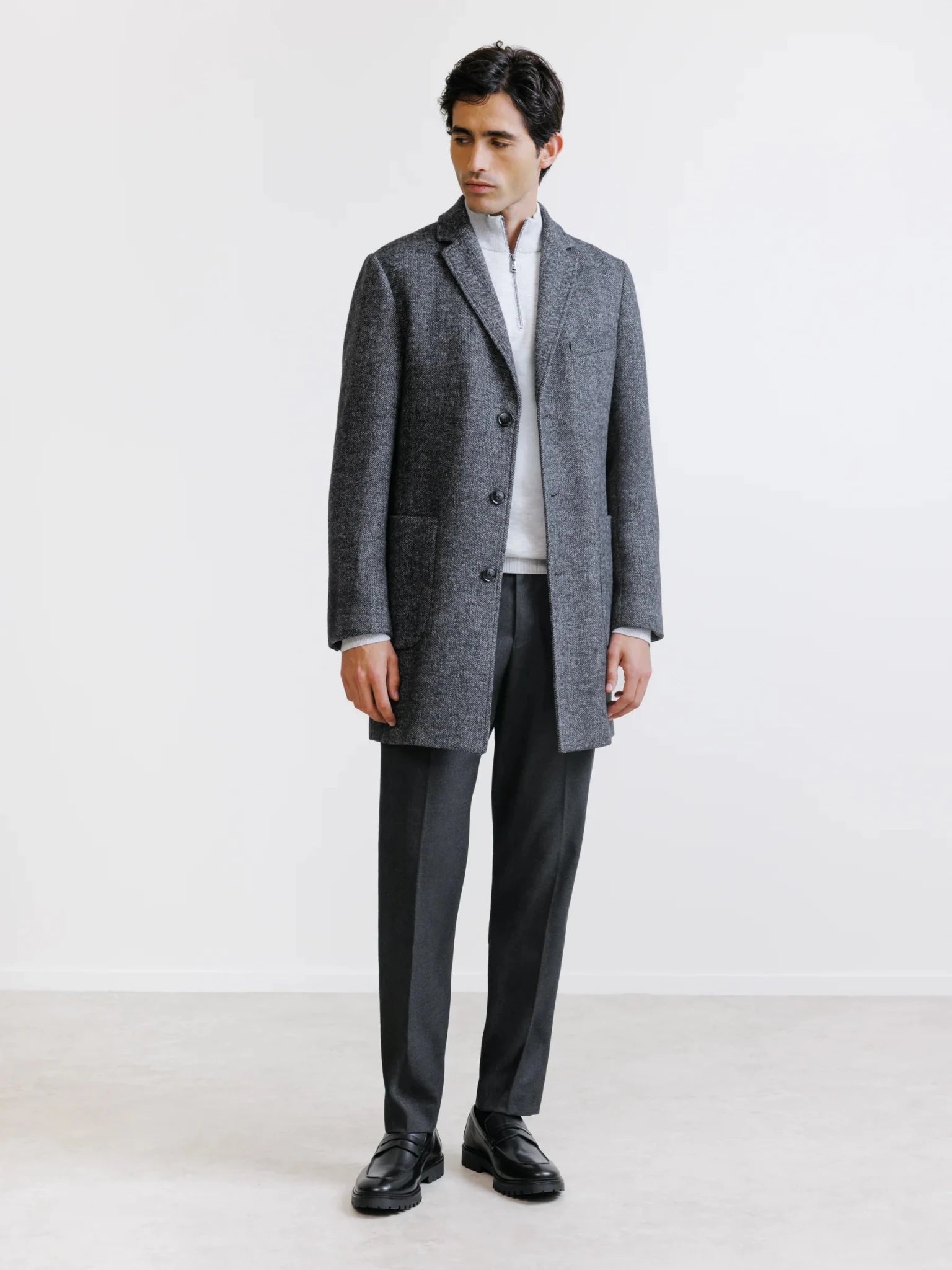 Manteau 3 boutons noir - IZAC