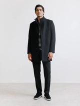 Manteau col montant noir - IZAC