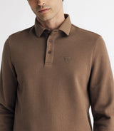 Polo boutonné manches longues beige - IZAC