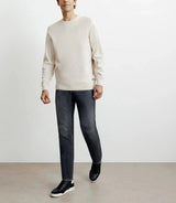 Pull col rond jeux de points beige - IZAC