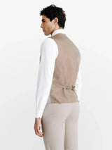 Gilet ville aspect brillant beige