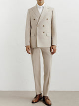 Costume croisé beige - IZAC