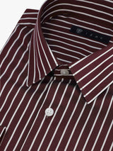 Burgundy striped shirt