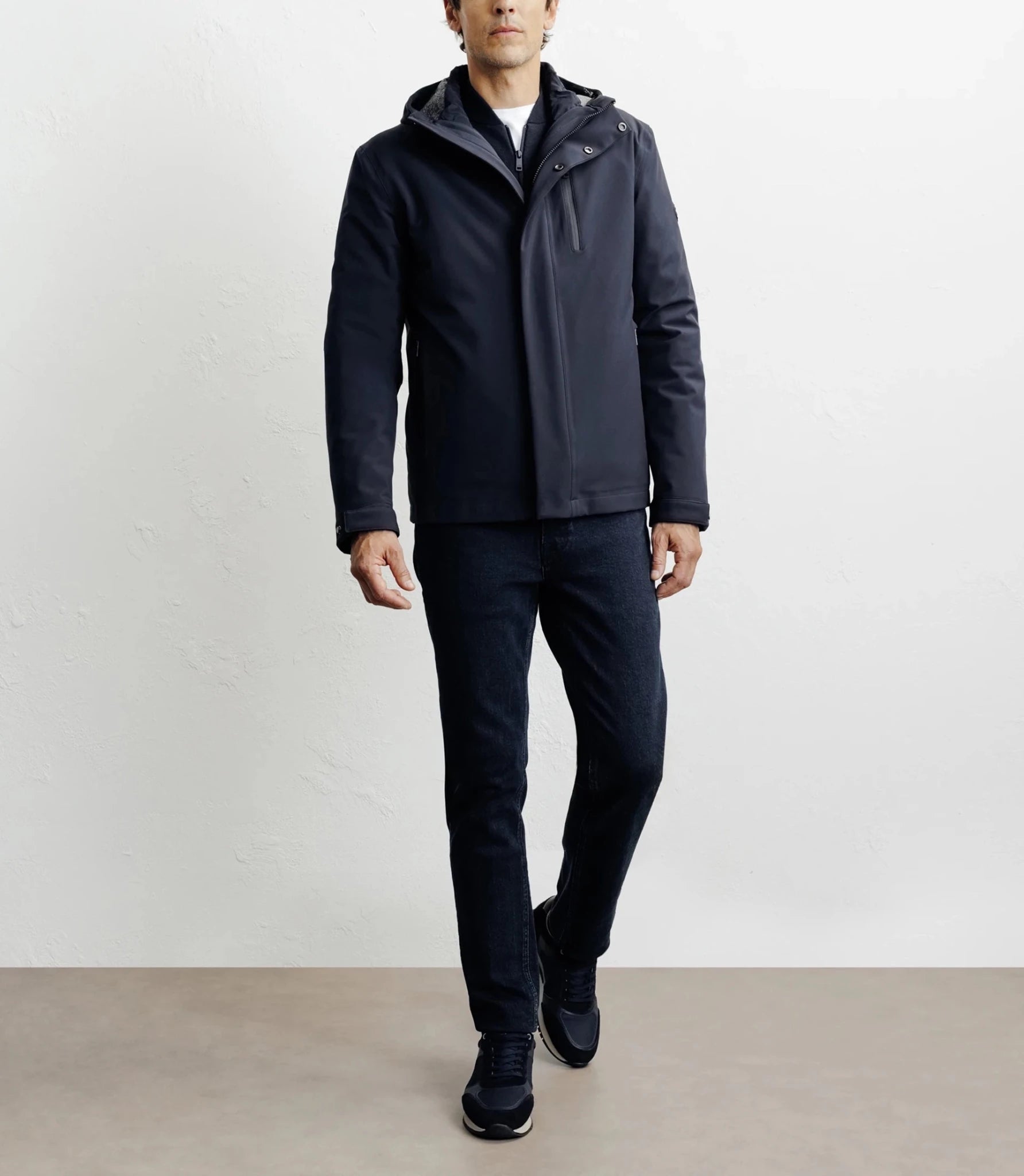 Parka courte 3 en 1 marine - IZAC