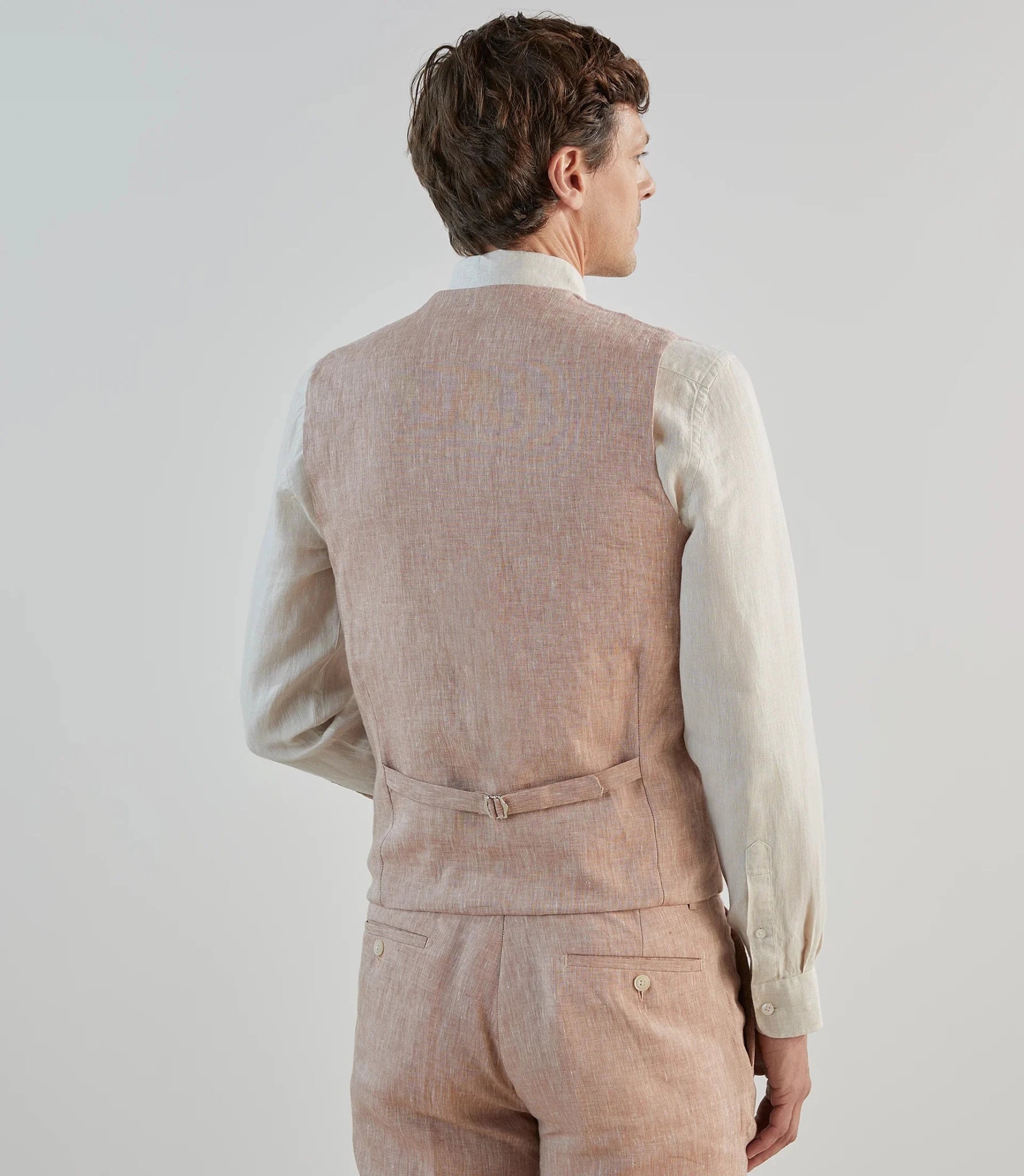 Gilet ville 100% lin orange - IZAC