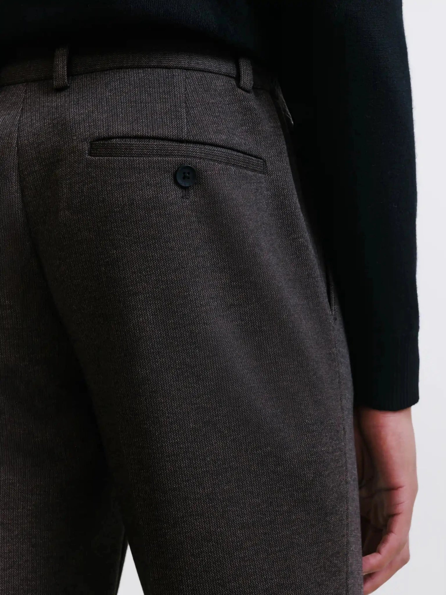 Pantalon ville en maille marron - IZAC